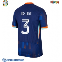 Fotballdrakt Herre Nederland Matthijs de Ligt #3 Bortedrakt EM 2024 Kortermet